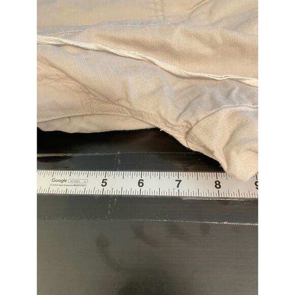 Vintage Juniors Cargo Pants Size 5 Beige Low Rise Flare Drawstring Grunge Y2K - Picture 5 of 7